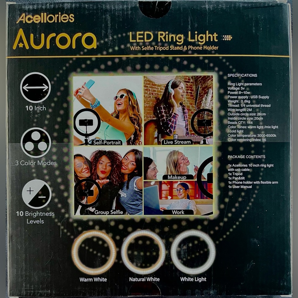10” LED Ring Light - Picture 2 of 4